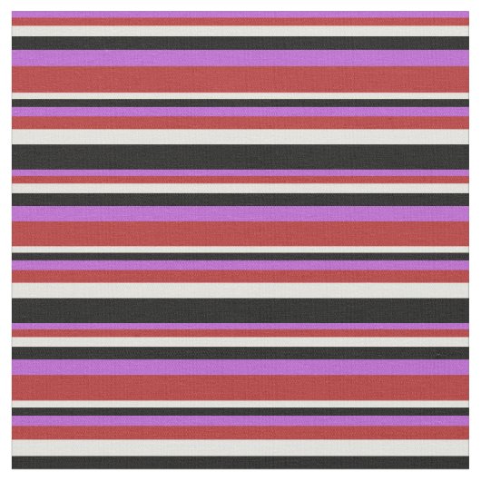 Tissu Orchidée, rouge, jaune clair et noire (Fermer)