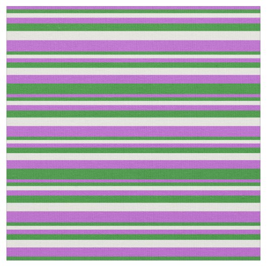 Tissu Orchidée, vert forêt et Motif blanc (Fermer)