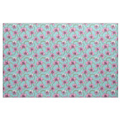 Tissu Orchidées et chaînes, roses et bleues (Fat Quarter)