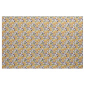 Tissu Orchidées jaunes oranges. (Yard)