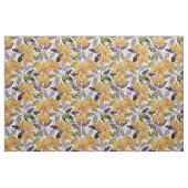 Tissu Orchidées jaunes oranges. (Fat Quarter)