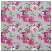 Tissu Orchidées roses en fleur (Échantillon)