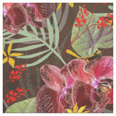 Tissu Orchidées rouges. (Fermer)