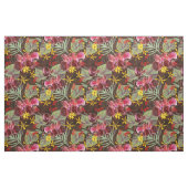 Tissu Orchidées rouges. (Fat Quarter)