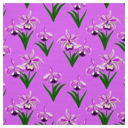 Tissu Orchidées sauvages - Tons d'orchidée pourpre (Échantillon)