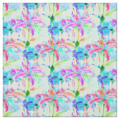 Tissu Orchidées tropicales colorées (Échantillon)