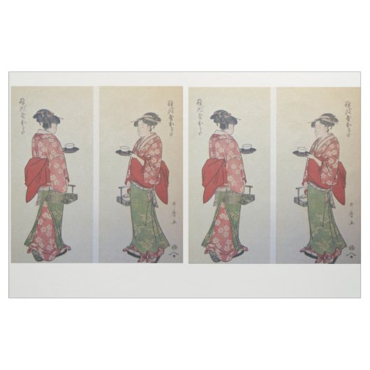 Tissu oriental vintage d'impression de femmes (Yard)