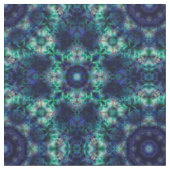 Tissu Ornement bleu vert (Fermer)