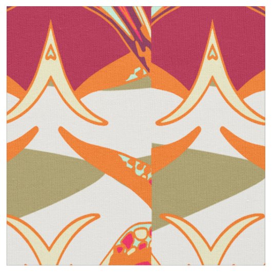 Tissu Ornement bordeaux (Fermer)