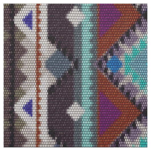 Tissu Ornement de Bohème dans l'ethno-style, Aztèque (Échantillon)