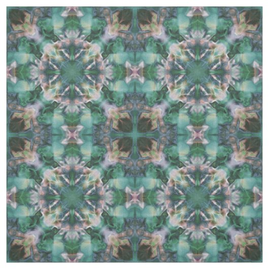 Tissu Ornement vert-turquoise (Échantillon)