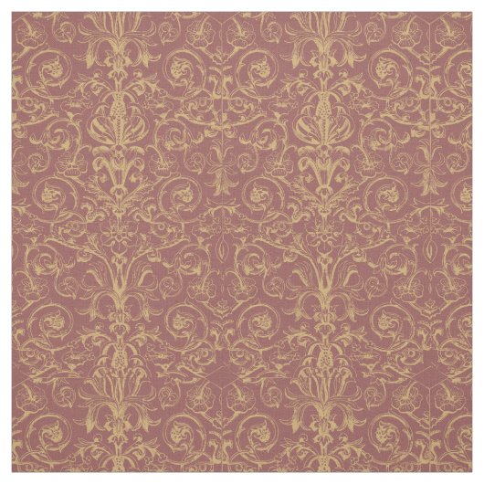 Tissu Ornementation de style médiéval doré (Échantillon)