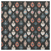 Tissu Ornements de Noël rétro moderne (Échantillon)
