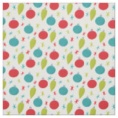 Tissu Ornements de Noël rétro vintage (Échantillon)