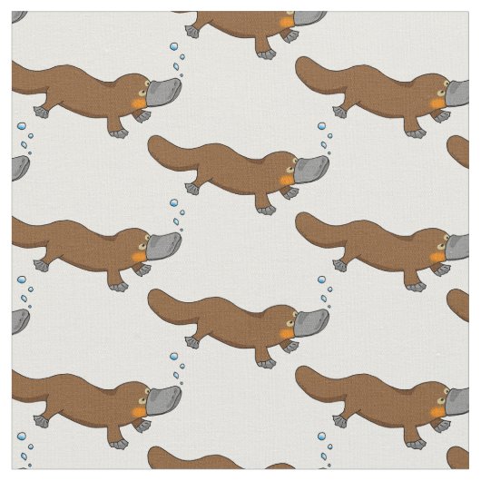 Tissu ornithorynque affiché par canard mignon (Fermer)