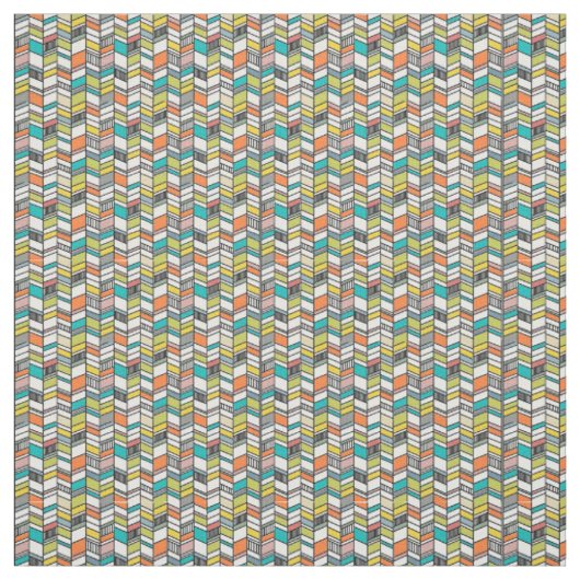 Tissu Os à perches modernes du milieu du siècle (Échantillon)