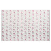 Tissu Os croisés de crâne et de ciseaux de coiffeur - (Fat Quarter)