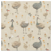 Tissu Ostrich se demande : Whimsy Ostrich (fermé)
