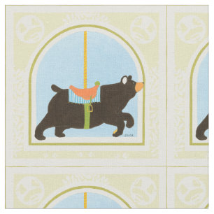 Tissu Ours avant juin Bruyère Vess de carrousel