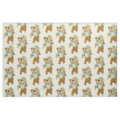 Tissu Ours de Yogi portant un ours de Cindy (Fat Quarter)