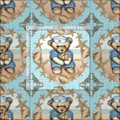 Tissu Ours marin (Carreau)