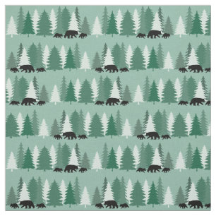 Tissu Ours noir avec CUB dans la forêt