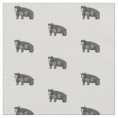 Tissu Ours noir dessin rustique (Détail)