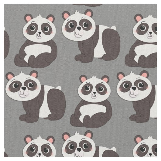Tissu Ours Panda Enfants Mignons (Fermer)