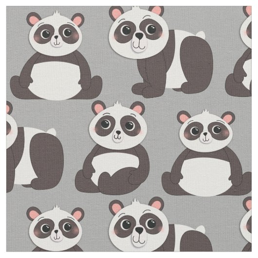 Tissu Ours Panda Enfants Mignons (Fermer)