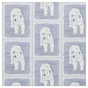 Tissu Ours polaire sur la peinture sur glace - Art origi