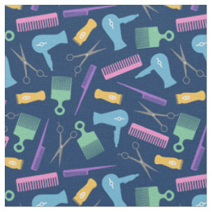 Tissu Outil Pastels & Blue Hair Motif Silhouette