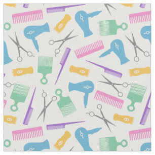 Tissu Outil Pastels & White Hair Tool Motif Silhouette