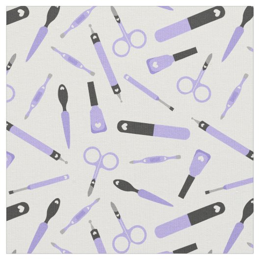 Tissu Outils de manucure noire mou Motif (Fermer)