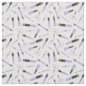 Tissu Outils de manucure noire mou Motif (Échantillon)