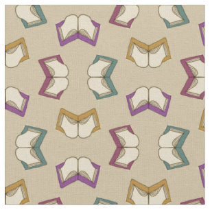 Tissu ouvert de motif de livres