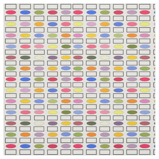 Tissu Ovales et Rectangles - Jardin Fleur (Échantillon)