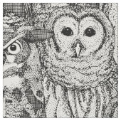 Tissu owls noir NC (Fermer)