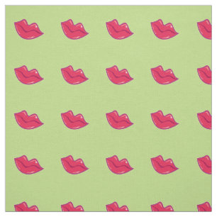 Tissu Paire de cerisier rouge lèvres carrelé Motif