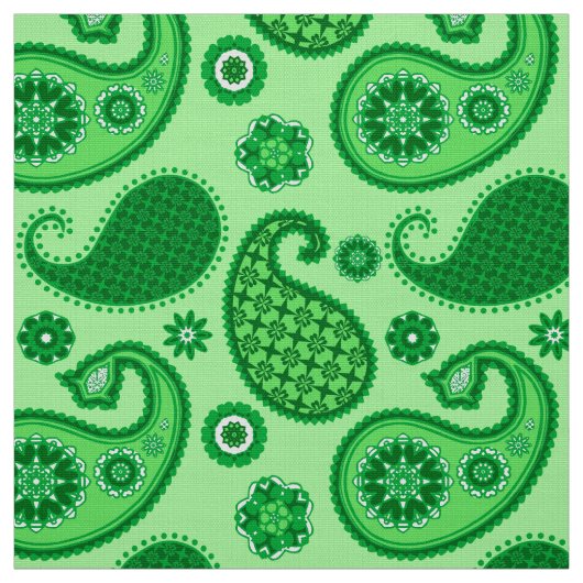 Tissu Paisley Motif, Jade et Emerald Green (Échantillon)