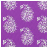 Tissu Paisley perse - blanc sur améthyste violet (fermé)