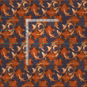 Tissu paisley poisson prune foncée (Carreau)