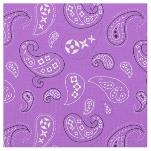 Tissu Paisley Purple Paisley Western Bandana Imprimer