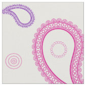 Tissu Paisley Rose Et Violet (Fermer)