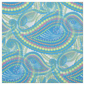 Tissu Paisley-vert bleu violet (Échantillon)