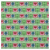 Tissu Paix amour Terre (Échantillon)