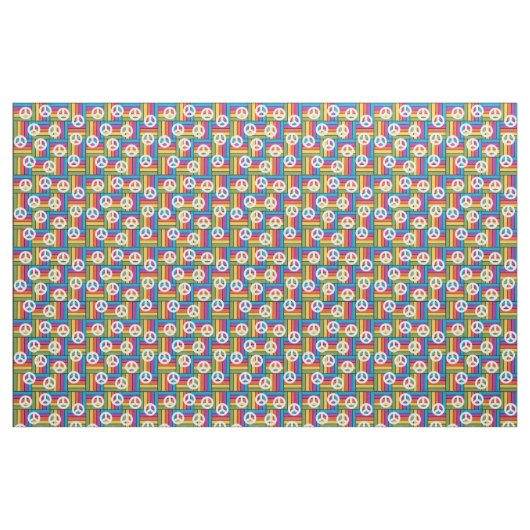 Tissu Paix des années 1970 (Fat Quarter)