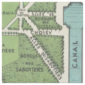 Tissu Palais vintage de carte de Versailles (Fermer)