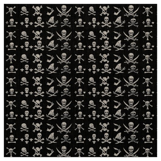 TISSU PÂLE DE PIRATES NOIRES, OBJETS TRAVERSÉS, ÉPINES (Échantillon)