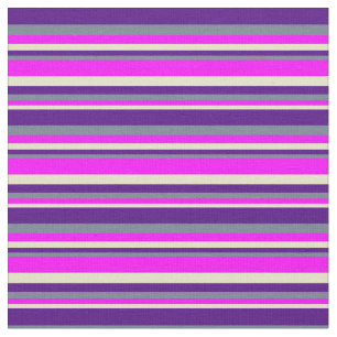 Tissu Pale Goldenrod, Fuchsia, Slate Grey et Indigo