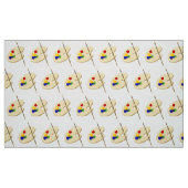 Tissu Palette d'artiste et pinceau (Fat Quarter)